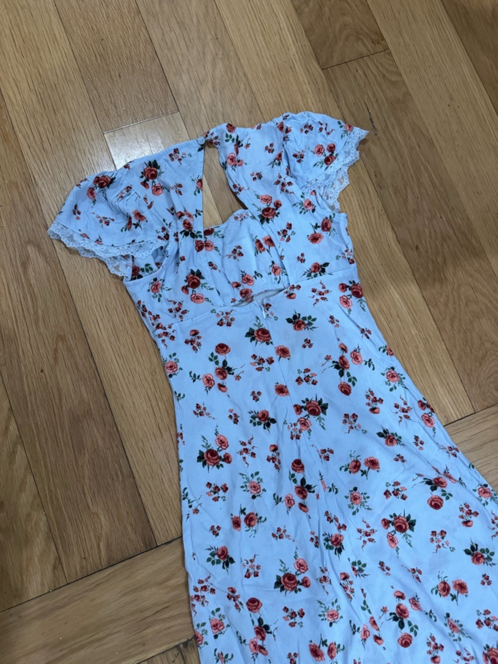 wild fable White Midi Dress with Red Rose Print - Picture 7 of 9